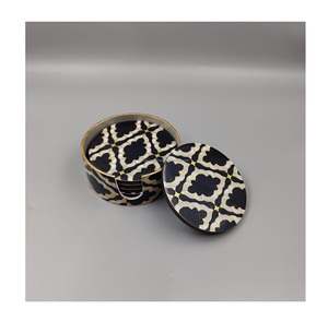 Dessous de verre en bois faits à la main de haute qualité Design unique pour thé café bière meilleure qualité du fabricant en vente! - Product Image 4