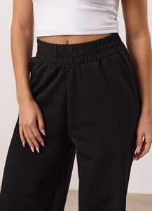 Pantalon de jogging unisexe personnalisé pour homme, coupe évasée, en coton épais, taille élastique - Product Image 3