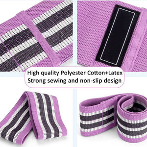 Bandas de resistencia para ejercicios con logo personalizado, antideslizantes, para fitness, yoga, conjunto de bandas de resistencia para cadera y glúteos, MOQ bajo, tela de poliéster. - Product Image 2
