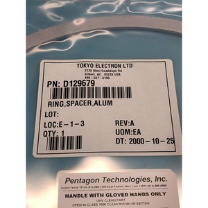 TOKYO ELECTRON TEL D129679 RING, <b>SPACER</b> - Trusted Global Legacy Semiconductor Equipment and Parts at - Product Image 2
