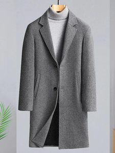 Manteau en laine pour homme, classique et formel, pour l'hiver, fabriqué en tissu de laine mélangée de qualité supérieure, pour les marques de mode et les détaillants, service OEM - Product Image 6