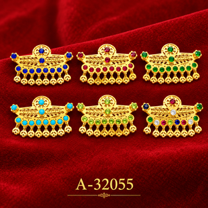 MOLL JEWELLERS Broches de borla de aleación de zinc con diseño de flor chapada en oro y circonitas cúbicas para mujer, joyería de boda A-32053 - Product Image 3