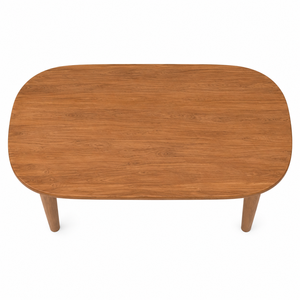 Table à manger rectangulaire en teck, design scandinave moderne, pieds en bois, 6 places, écologique, imperméable, durable, stable pour hôtel - Product Image 4