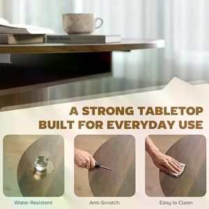 Mesa de Comedor Sólida Ovalada, Muebles de Comedor con Patrón Rectangular Hechos de Piedra Sinterizada, Material de Mármol - Product Image 3