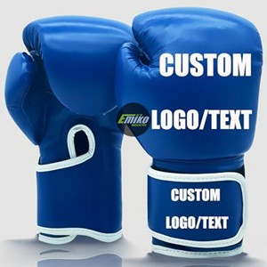 Gants de boxe en cuir véritable avec logo embossé personnalisé, équipement d'arts martiaux, fabricant en gros, directement de l'usine. - Product Image 4