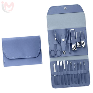 Kit de soin des ongles en acier inoxydable 16 pièces, ensemble d'outils de manucure et de pédicure, sac portable, style classique, pour adultes - Product Image 3