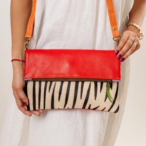 Sac à main pochette en cuir véritable pour femme, style bohème vintage, avec bandoulière portable – Collection Hiver, Offre Spéciale - Product Image 1
