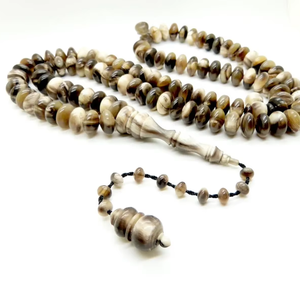 Enormes cuentas de oración islámicas de cuerno de búfalo, tasbih, subha, misbah - Product Image 1
