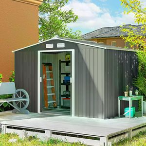 Grande Casetta da Giardino Moderna in PVC Effetto Legno Impermeabile - Ecologica - Product Image 1