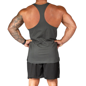Camiseta Deportiva sin Mangas para Gimnasio, Color Gris Oscuro, Camiseta Deportiva para Entrenamiento, Gimnasio, Atletismo, Chaleco Largo - Product Image 2