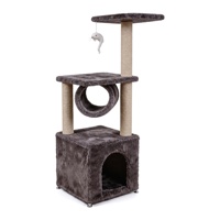 Arbre à chat en sisal écologique avec couvercle amovible en bois
