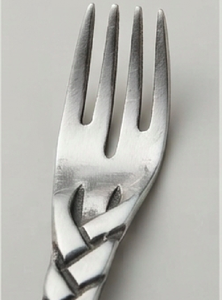 Juego de Cubiertos de Metal Pulido Mate con Mango Trenzado, Cuchara, Tenedor y Cuchillo, Estilo Vintage, Aptos para Lavavajillas, Utensilios de Cocina - Product Image 2