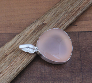 Dijes de Cuarzo Rosa Natural, Plata de Ley 925, Chapado en Platino, Joyería Vintage con Piedras Preciosas Curativas, Unisex, Venta al por Mayor - Product Image 4