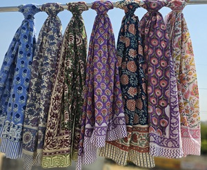 Hand Block Print Cotton <b>Sarong</b> Pareo Floral Paisley Leopard Beach Wrap for Women Boho <b>Bikini</b> Cover 1 Lightweight Vacation Wear - Product Image 1