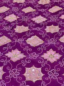 The <b>fabric</b> is widely used for dresses tops gowns women wear ethnic fashion and designer apparel collections Floral geometric abs - Product Image 1