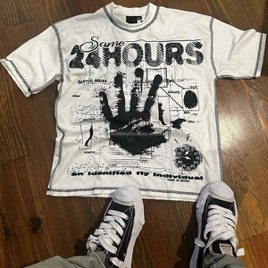 เสื้อยืดสำหรับผู้ชายเสื้อยืดคอปกสีตัดกันแบบกำหนดเอง - Product Image 2