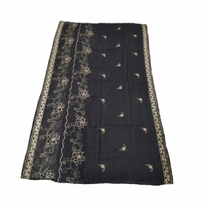 Foulard Hijab en Chiffon Brodé de Dentelle et Strass pour Femme, Léger et Respirant, Idéal pour l'Été, Vente en Gros, OEM ODM Personnalisé - Product Image 2