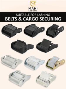 Boucle à came robuste en acier doux et alliage de zinc de 25 mm, 500 kg (1102 lb), pour sangle de fixation - Product Image 5