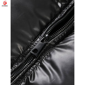 USA Metallic <b>Men's</b> Shinny Padded Puffer <b>Jackets</b> <b>Canvas</b> Stand Custom Logo Designs Windproof Breathable Winter <b>Jackets</b> Customized - Product Image 5