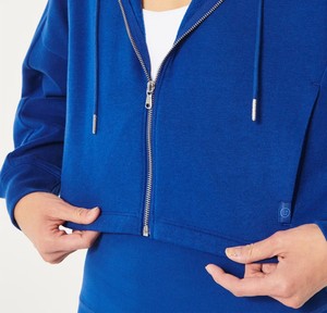 Sweat à capuche décontracté épais en coton et élasthanne de bonne qualité pour femme, avec logo personnalisé, grande taille, pour l'hiver - Product Image 5