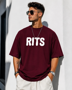 Camisetas de Hombre Rits Enterprises, Estilo Moderno, Diseño de Alta Calidad, 100% Algodón, Verano, Talla Grande, Lavado Ácido, Manga Corta, con Letras - Product Image 1