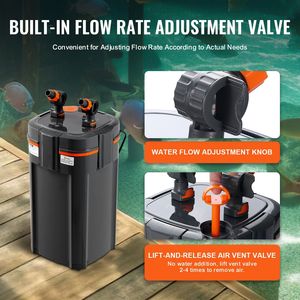 Filtro a Canister Ultra-Silenzioso da 660 GPH a 5 Stadi per Acquari, Filtro Interno Sommergibile con Protezione UV per Acquari da 235 Litri, Accessori - Product Image 4