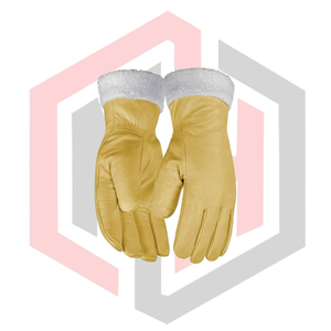 Gants de travail en cuir de vachette, doublure polyester, poignet réglable, respirants, personnalisables, imperméables, résistants aux coupures - Product Image 3