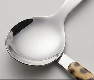 Ensemble de couverts modernes en acier inoxydable avec poignées à imprimé léopard, compatibles lave-vaisselle, pour utilisation sur table de mariage - Product Image 2