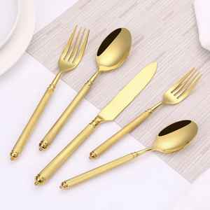 Juego de Cubiertos Minimalistas Ecológicos de Acero Inoxidable Plateado, Cubertería Creativa Arcoíris Negra, Utensilios de Cocina Metálicos - Product Image 2