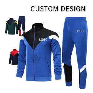 Conjunto Deportivo Rojo para Hombre, Chaqueta con Cierre Completo y Cuello Alto, Pantalones Deportivos con Detalles Negros, Ropa Deportiva Informal para Otoño - Product Image 4