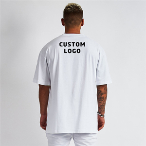 เสื้อยืดผู้ชายคุณภาพสูง ผ้าฝ้าย 100% สไตล์สตรีทแวร์ ทรงหลวม สวมใส่สบาย แขนสั้น เหมาะสำหรับฤดูร้อน ระบายอากาศได้ดี รับผลิตแบบ OEM พร้อมสกรีนโลโก้ - Product Image 3