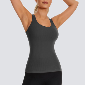 Lightweight Womens Yoga Tops Customizable Seamless Gym Top <b>Stretch</b> Fitness Wear For Yoga Training And Daily Workout Use - Product Image 4