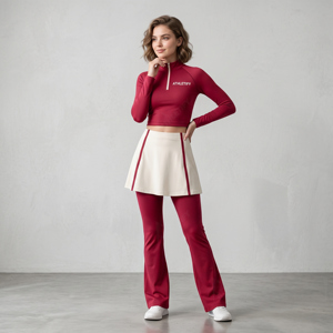 Women’s Activewear Clothing Set Modest Sportswear Custom Made Sustainable for Running Gym Yoga and Tennis Activities - Product Image 1