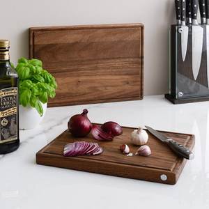 Planche à découper rectangulaire en bois de qualité supérieure avec surface durable pour la préparation et le service des aliments à la maison - Product Image 1