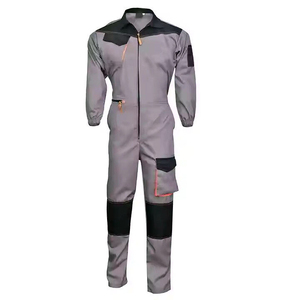 Traje de vuelo, mono de aviación, uniforme de piloto, mono utilitario, mono multibolsillos, ropa de trabajo de manga larga, algodón gris poliéster - Product Image 1