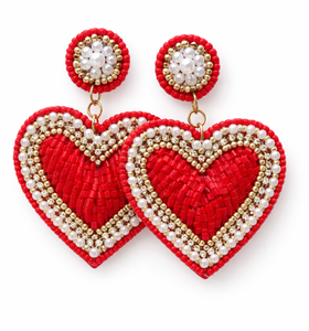 Boucles d'oreilles créoles élégantes et tendance, brodées à la main avec perles de rocaille, style luxe léger, pour mariages, fêtes, cadeaux festifs, personnalisables - Product Image 5