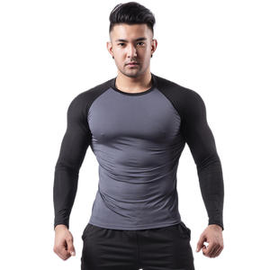 CIYING men long sleeve <b>compression</b> <b>shirt</b> grey <b>black</b> raglan athletic wear quick dry sports top gym fitness training workout - Product Image 4
