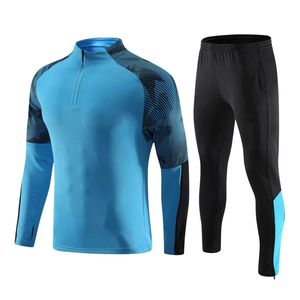 Football Training Suit 2 Piece Set Yellow Black Pattern Sleeve Mock Neck Top And Performance Joggers For Professional Soccer - Product Image 3