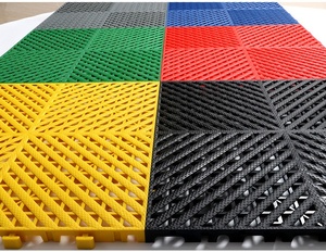 กระเบื้องปูพื้นพลาสติกสำหรับโรงรถ ร้านคาร์แคร์ 4s แผ่นตะแกรงระบายน้ำ - Product Image 5