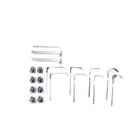 Kit de rétracteurs omnidirectionnels Azicon en acier inoxydable pour table chirurgicale, avec système de fixation auto-retenant en forme d'arête de cheval