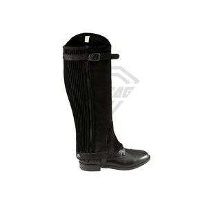 Leather Equestrian Horse Riding <b>Half</b> <b>Chaps</b> Leg Cover Protector High Waist Zipper Closure Cheap Price OEM Custom Wholesale - Product Image 6
