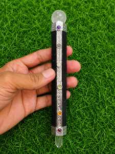 Natural Black Tourmaline Healing Stick 7 Chakra <b>Crystal</b> <b>Wand</b> Polished Gemstone Spiritual Meditation Energy Healing Decor Gift - Product Image 3