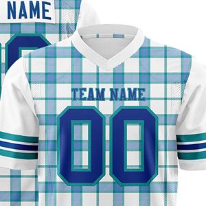 Maillot de football américain sur mesure avec nom, numéro et logo personnalisés, ensemble uniforme de football américain en mesh respirant - Product Image 2