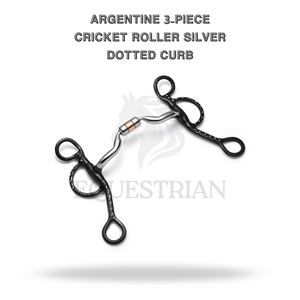 อุปกรณ์ควบคุมม้าแบบลูกกลิ้ง 3 ชิ้น ของอาร์เจนตินา สีเงิน ลายจุด สำหรับขี่ม้า - Product Image 2