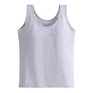 Camisola de punto 100% algodón transpirable para mujer, con copas fijas, de una pieza, estilo casual, para uso exterior o como capa base. - Product Image 2