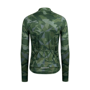 Maillot de Ciclismo de Manga Larga, Verde Camuflaje, Cierre Frontal Completo, Ropa Deportiva para Hombre y Mujer - Product Image 2