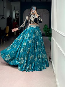 Tasar Silk Printed with Sequins and Thread Embroidery <b>Work</b> <b>Belt</b> new design 2026 - Product Image 4