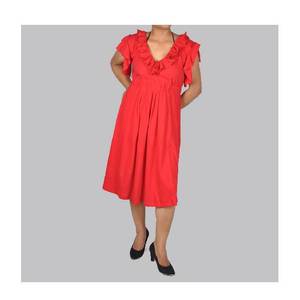 Premium Quality V-neck Cotton and Bamboo Fabric Maternity <b>Dress</b> Frill Style Pregnancy Beach Wear <b>Dress</b> for Women - Product Image 4