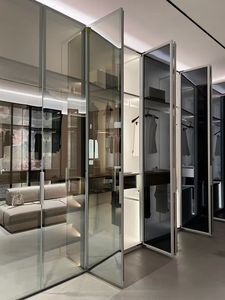 <span class=keywords><strong>Armadio</strong></span> di Lusso Minimalista in Alluminio, <span class=keywords><strong>Cabina</strong></span> <span class=keywords><strong>Armadio</strong></span> Moderna <span class=keywords><strong>con</strong></span> Porte in Vetro su Misura per Case/Ville/Appartamenti/Hotel - Product Image 2