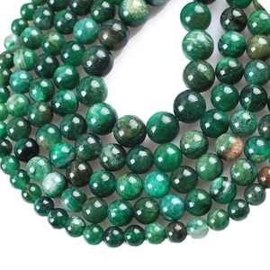 Perles rondes lisses en azurite verte naturelle, multicolores, pour la fabrication de bijoux, bracelets, colliers, accessoires DIY - Product Image 5